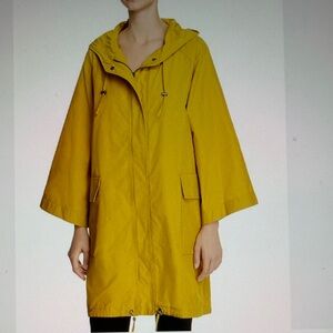 Eileen Fisher spring windbreaker coat yellow